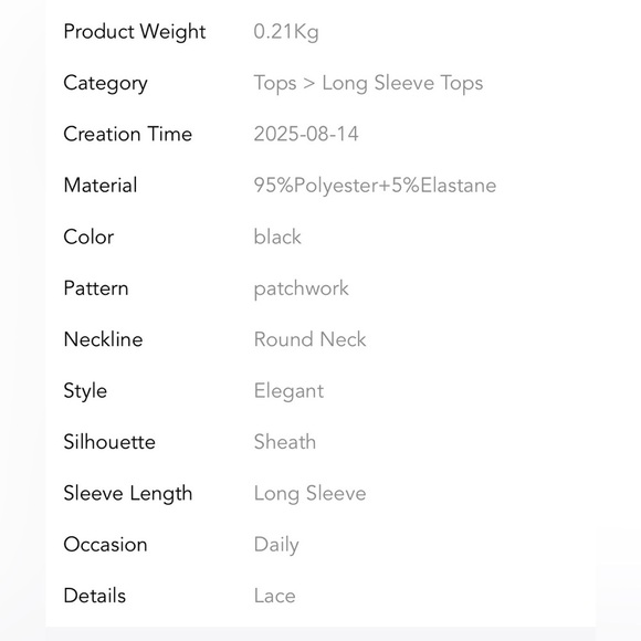 Elegant Black Lace Women Top - Picture 15 of 15